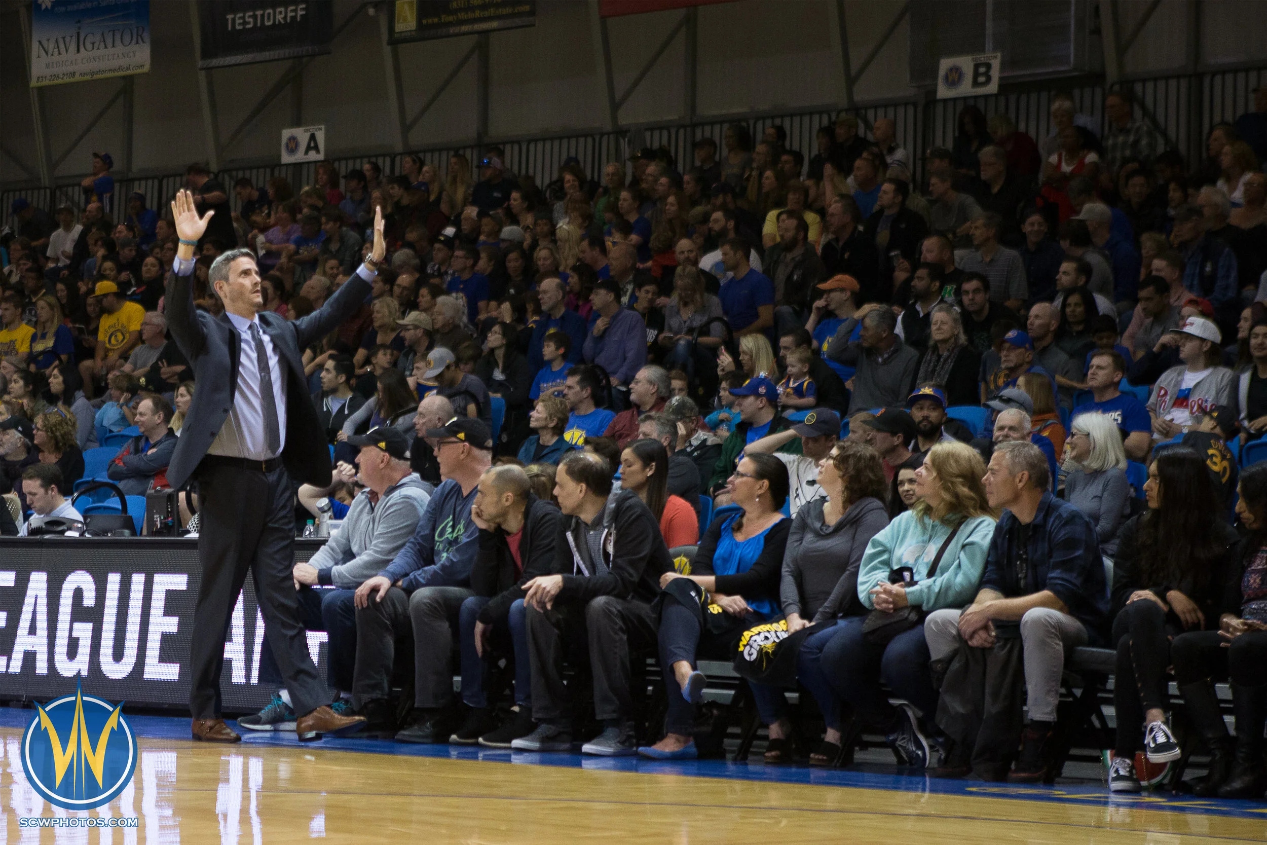 Santa Cruz Warriors game on 3 /18/17 at Kaiser Permanente Arena in Santa Cruz, California. (Photo: Andrew Wheeler /SC Warriors 2017)