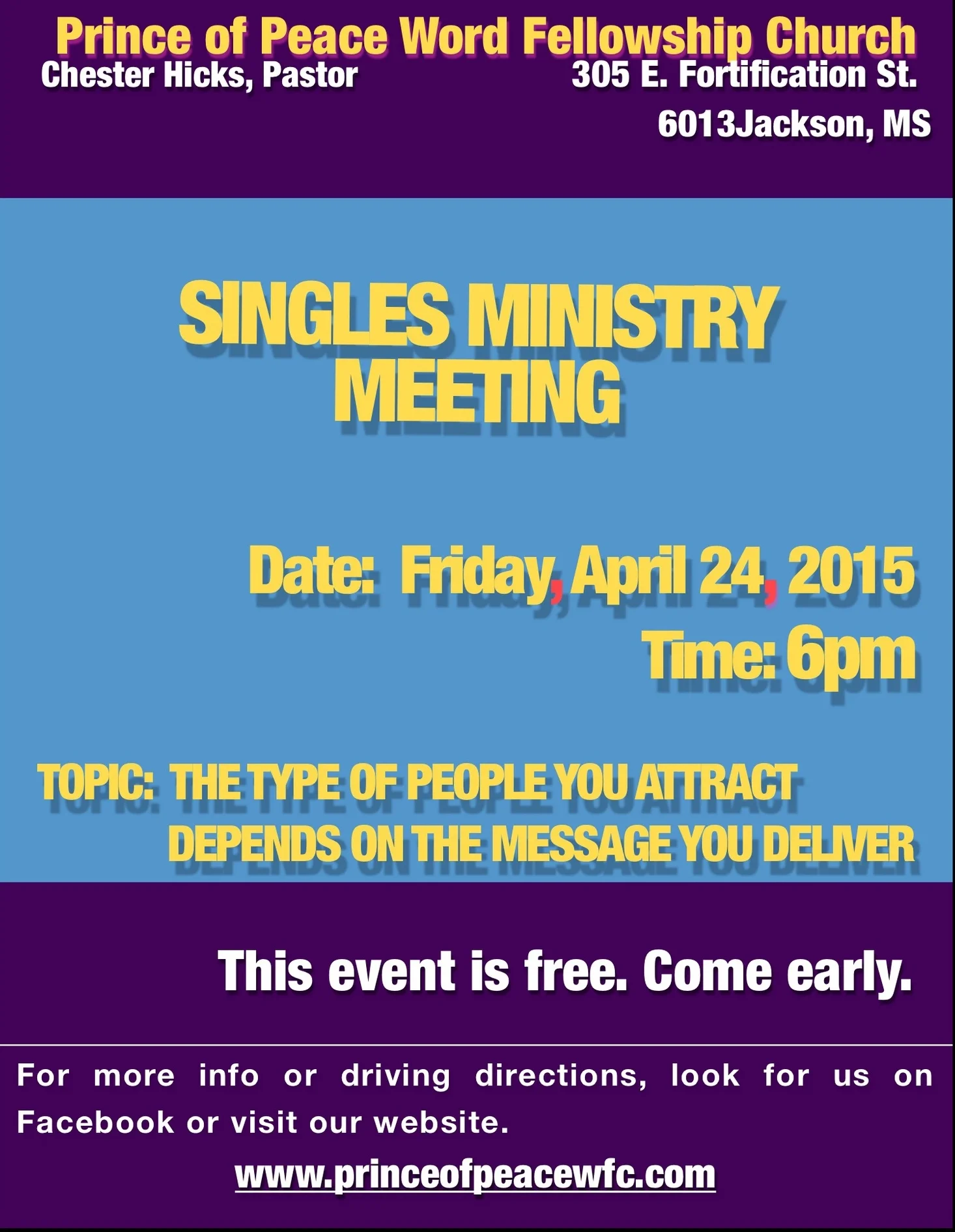 Singles Ministry Meeting