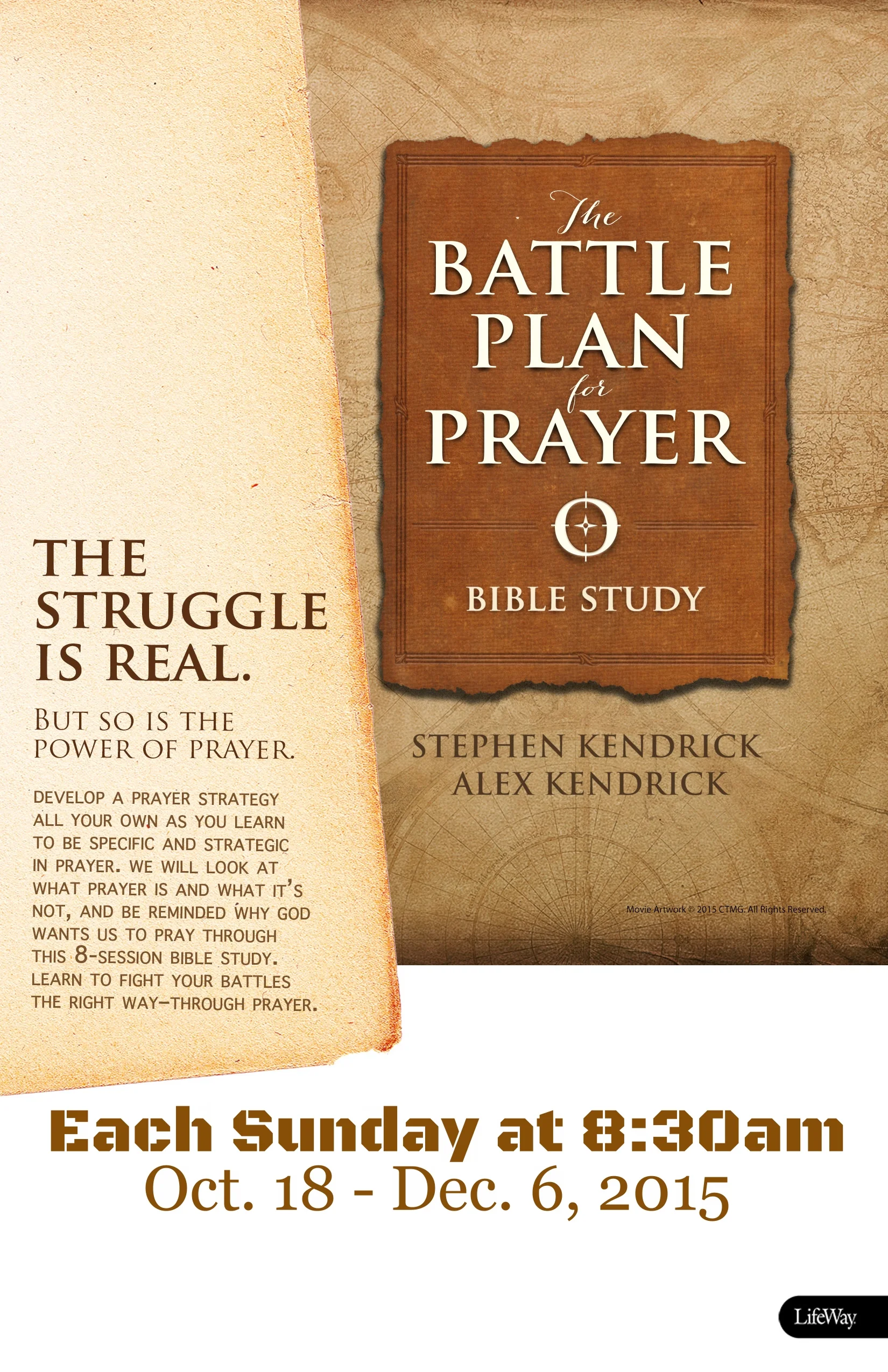 The Battle Plan for Prayer, Our New Sunday School Series. Oct. 18-Dec 6, 2015