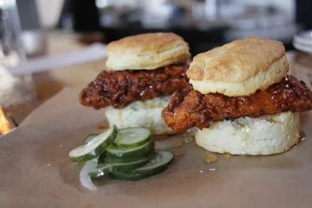 Ladybird Atlanta's hot chicken biscuits (photo from atlantaintownpaper.com)
