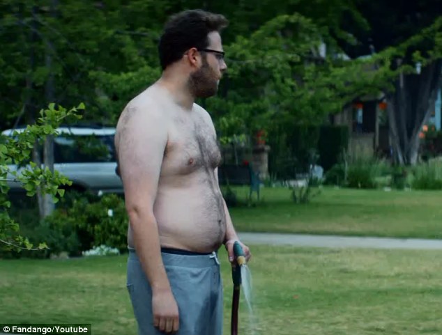 This is seth rogen from the movie "Neighbors." He is married to Rose Byrne in this movie. WTF? (Photo from dailymail.co.uk)