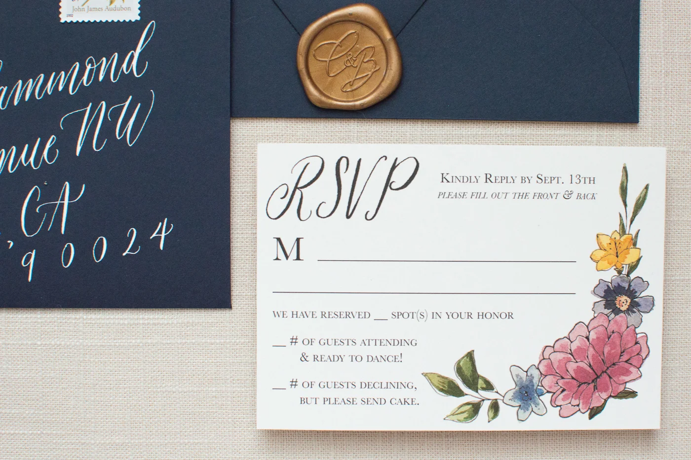floral wedding invitations | custom wedding invitations | ElisaAnne Calligraphy wedding invitations | fall wedding invitation design | invitation inspiration | the transept otr | calligraphy wedding invitations