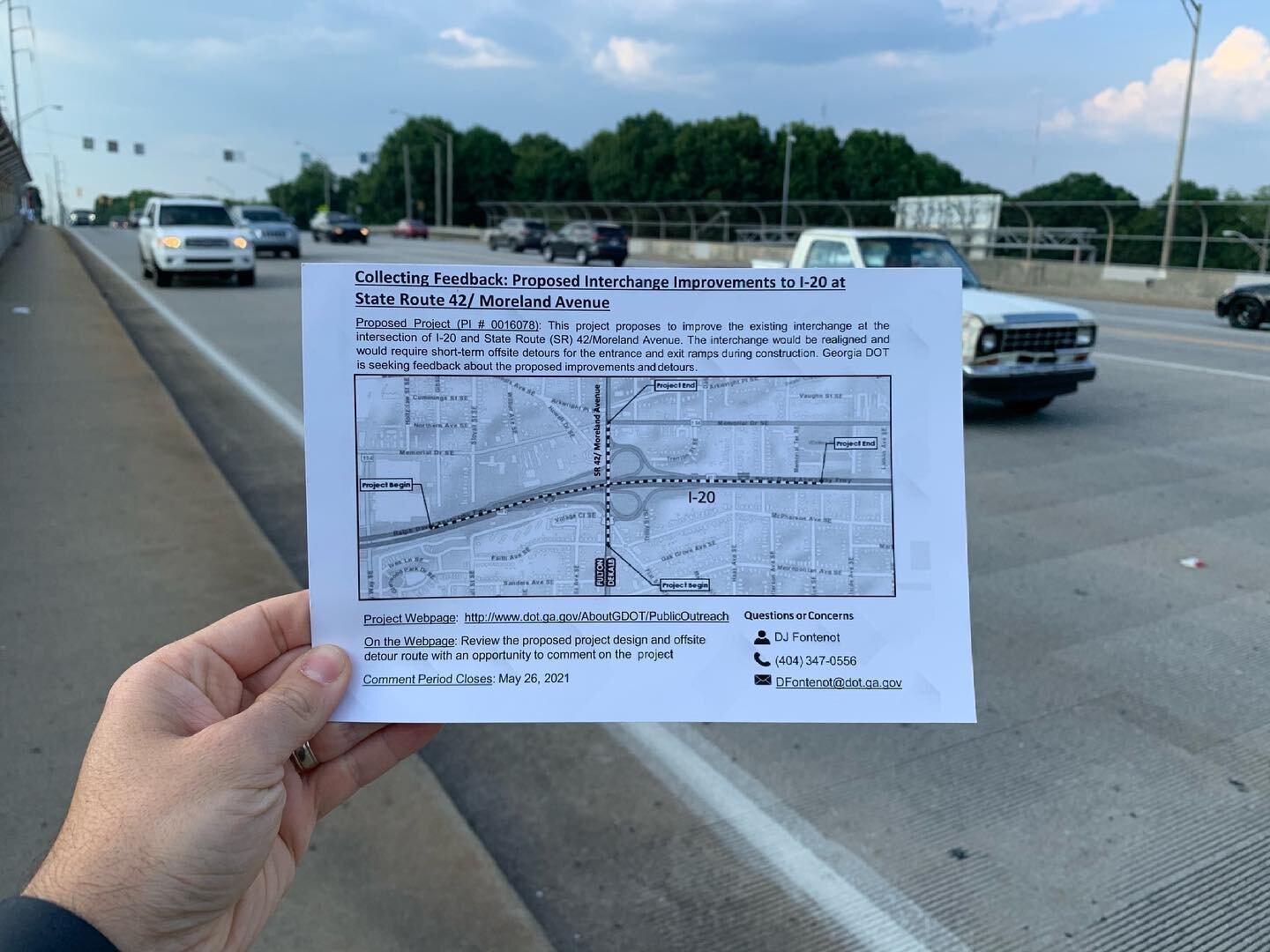 A friendly reminder to log your opinions on the&nbsp;proposed improvements from GDOT to the Moreland/I-20 interchange by the end of the day on Friday (May 28th). Clink the link in our profile for more information.