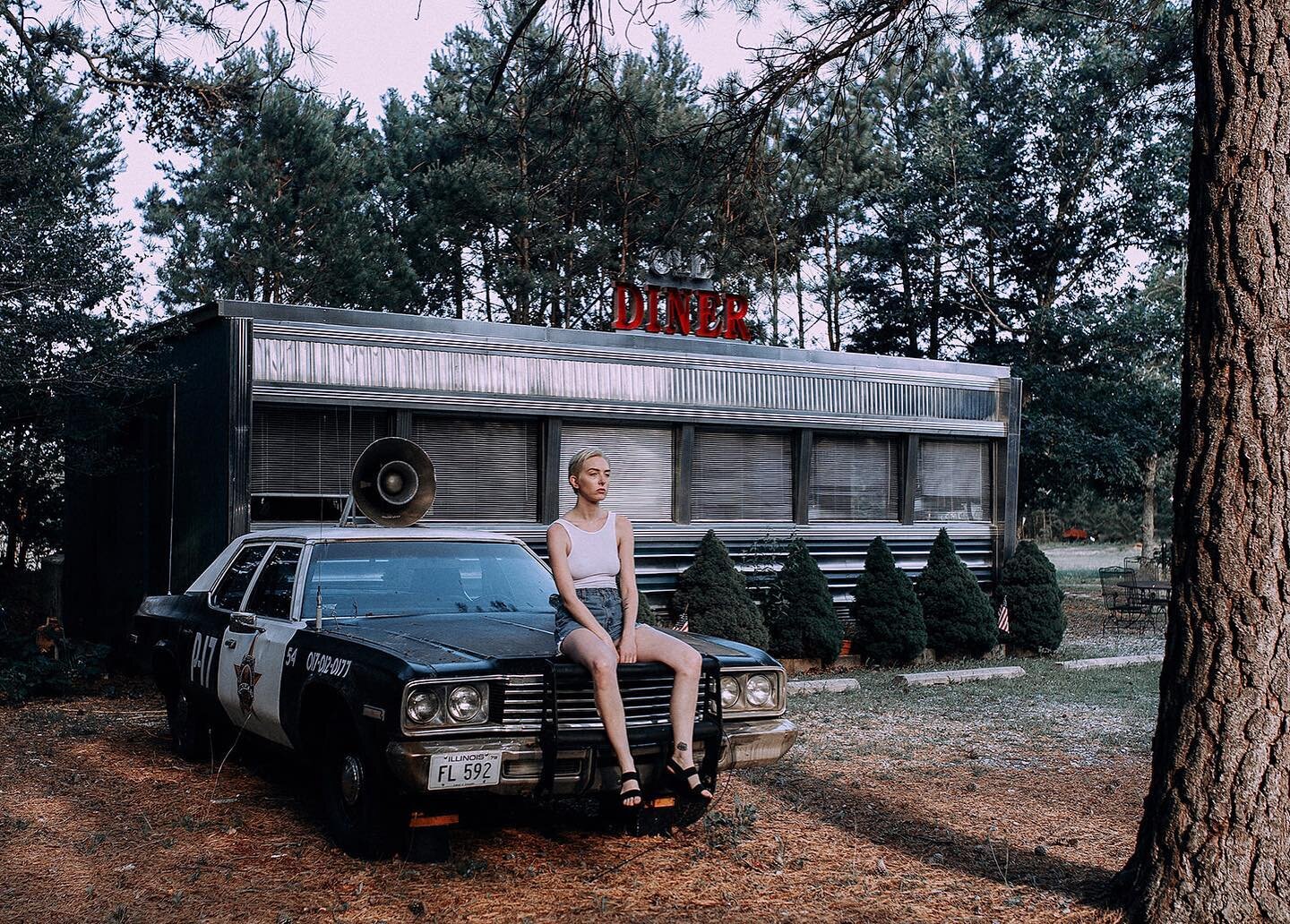 Still one of my favorite locations I&rsquo;ve ever shot at. Abandoned diner with @alexandratkelly ❤️