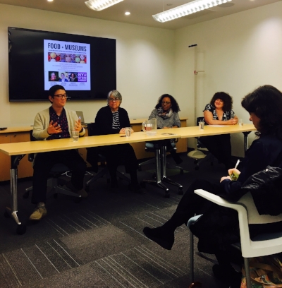 Food + Museums Panel at the NYU Steinhardt School: Nutrition and Food Studies Department, photo courtesy @ NYU_NFSPH