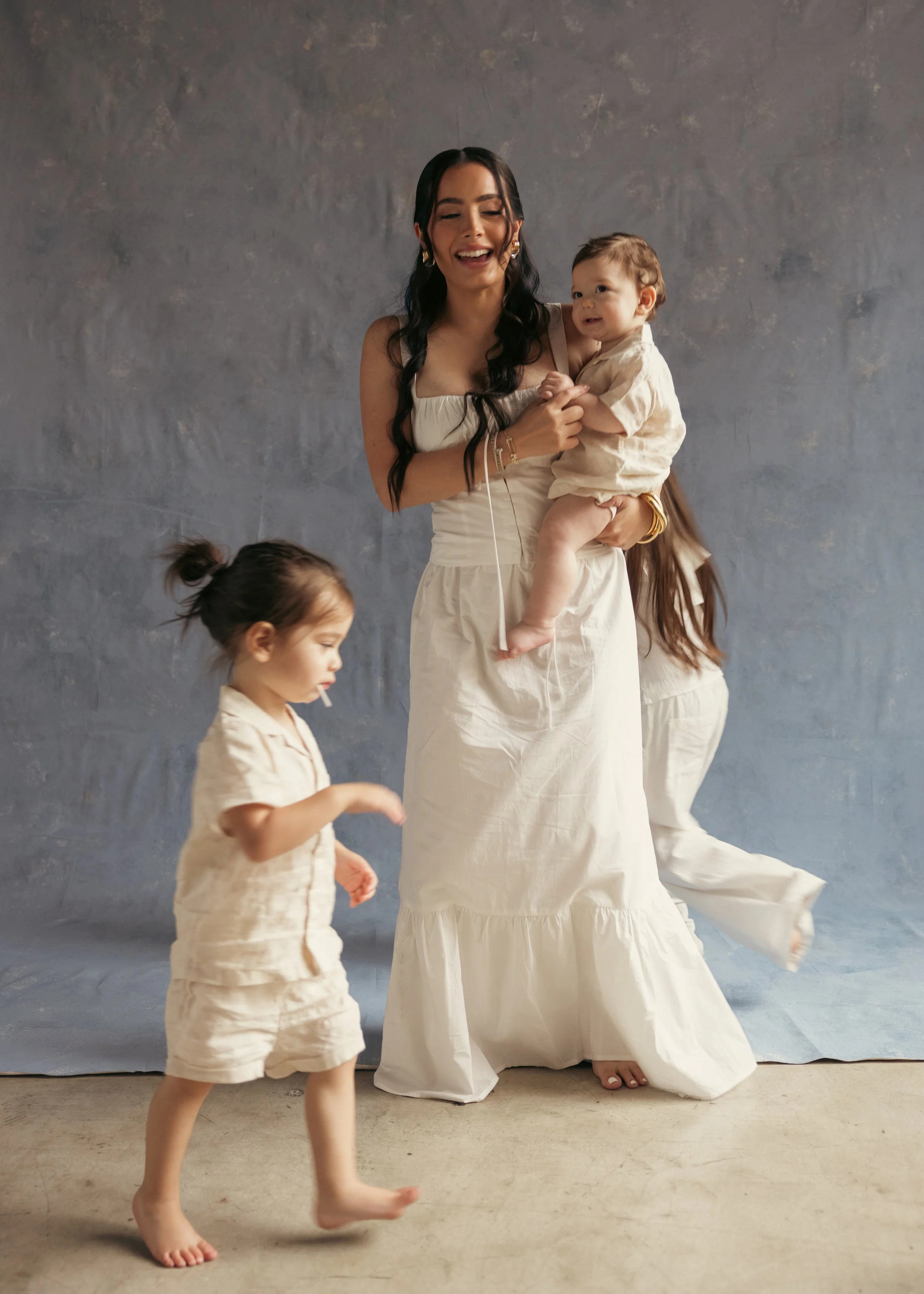 Fun Creative Candid Family photography in studio