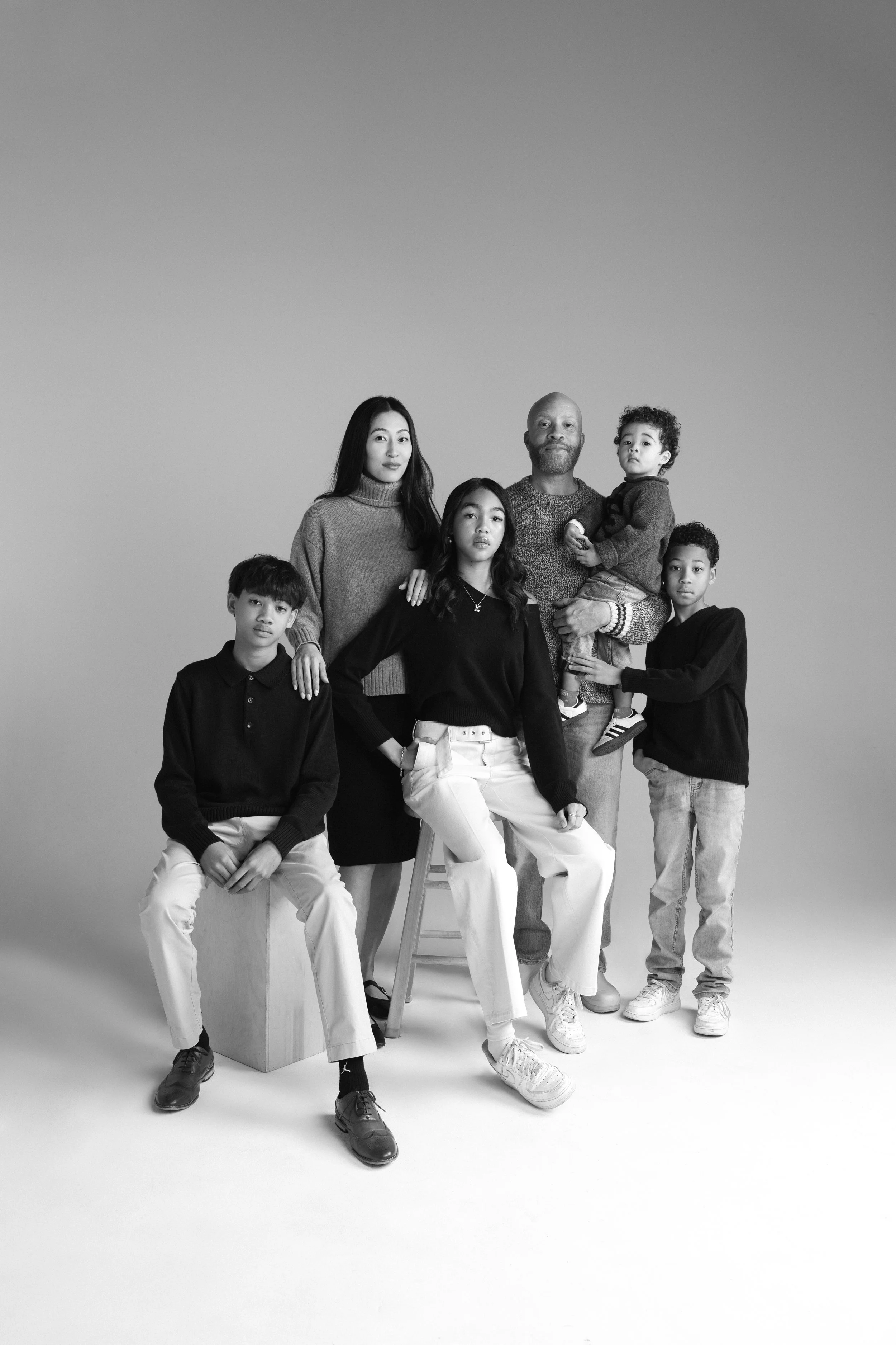 Classic Family Photography in Los Angeles Studio,