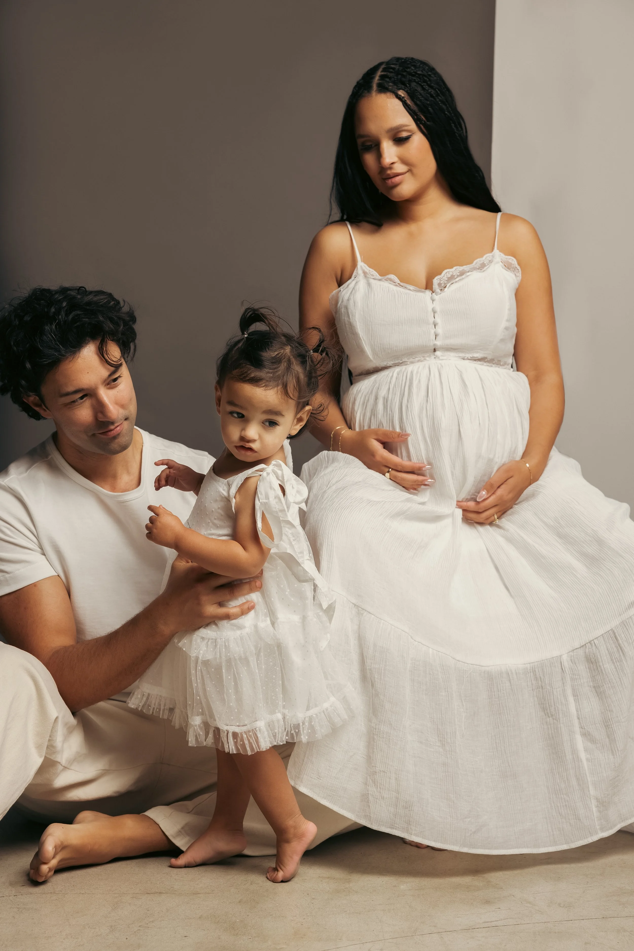 Fun candid family photographer in Los Angeles in studio, family photography 