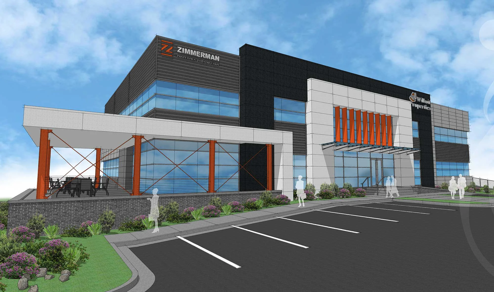 The multistory building will provide office space for Zimmerman Properties LLC, Zimmerman Properties Construction LLC and Wilhoit Properties Inc. photo courtesy of BUXTON KUBIK DODD CREATIVE
