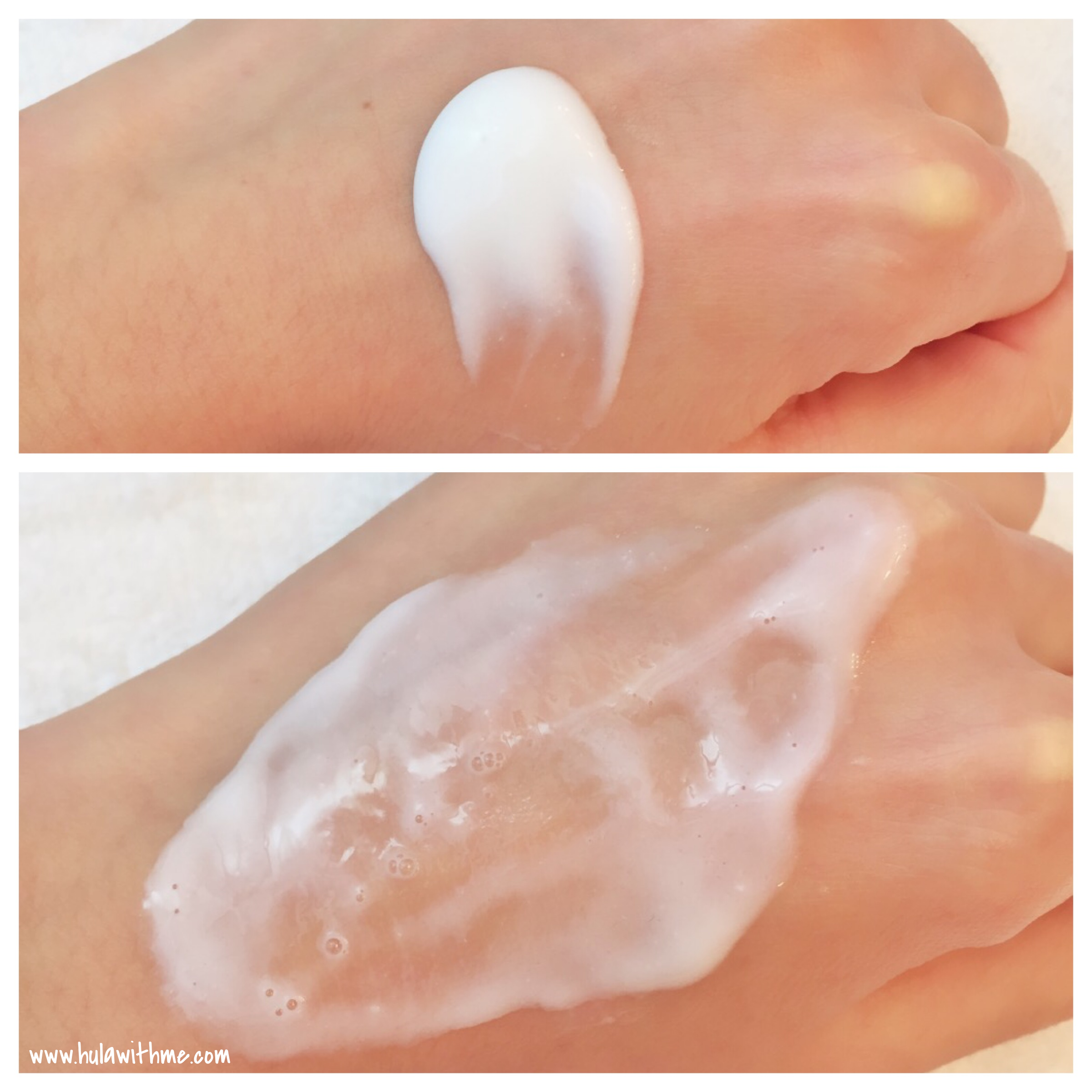 Top/Bottom: Before/After adding water