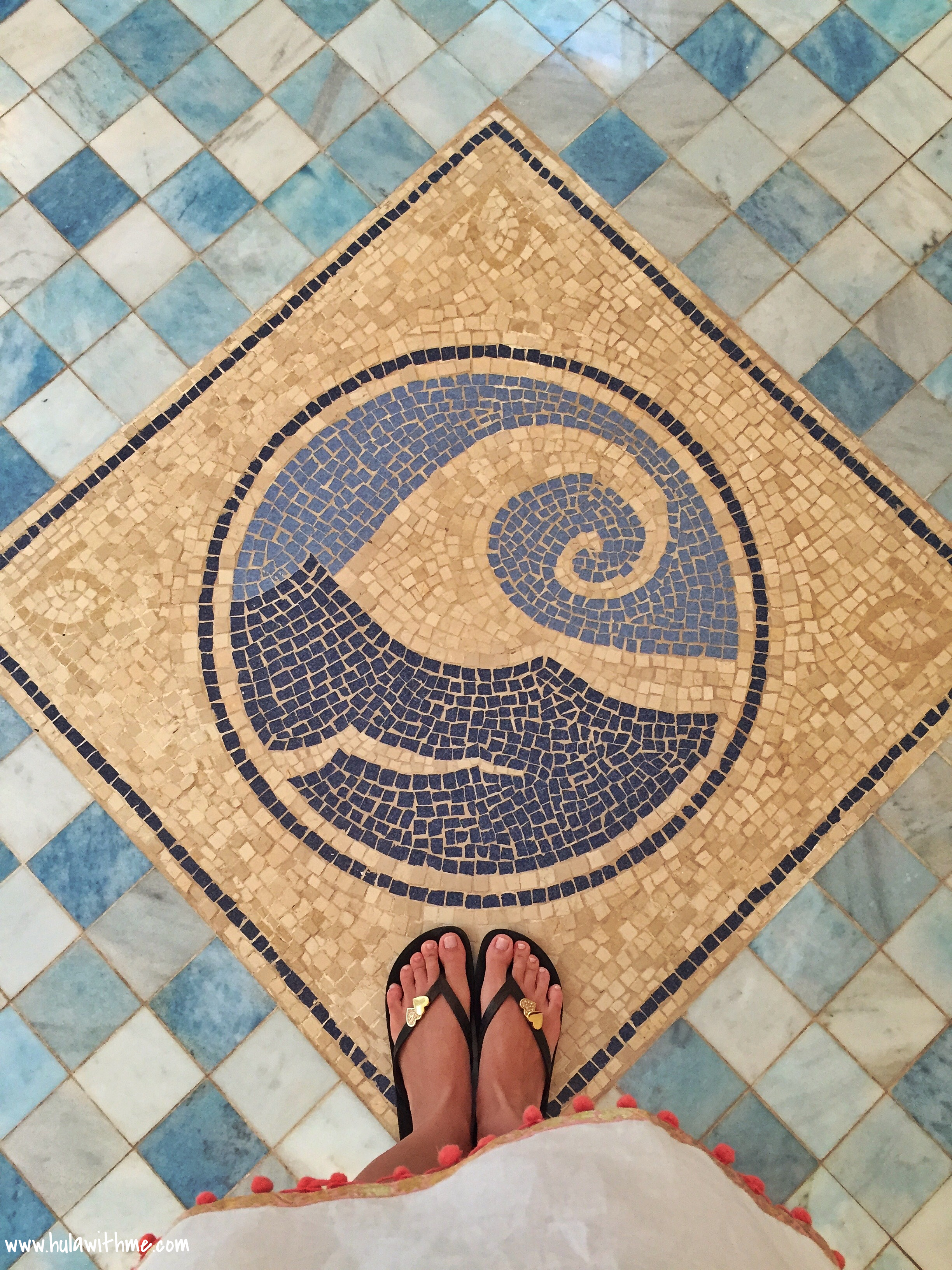 Pretty Tiles - Every part of the decor at the spa makes me feel at peace...the colors, the pattern, the motif . I'd love to have my bathroom at home decorated in this color scheme.