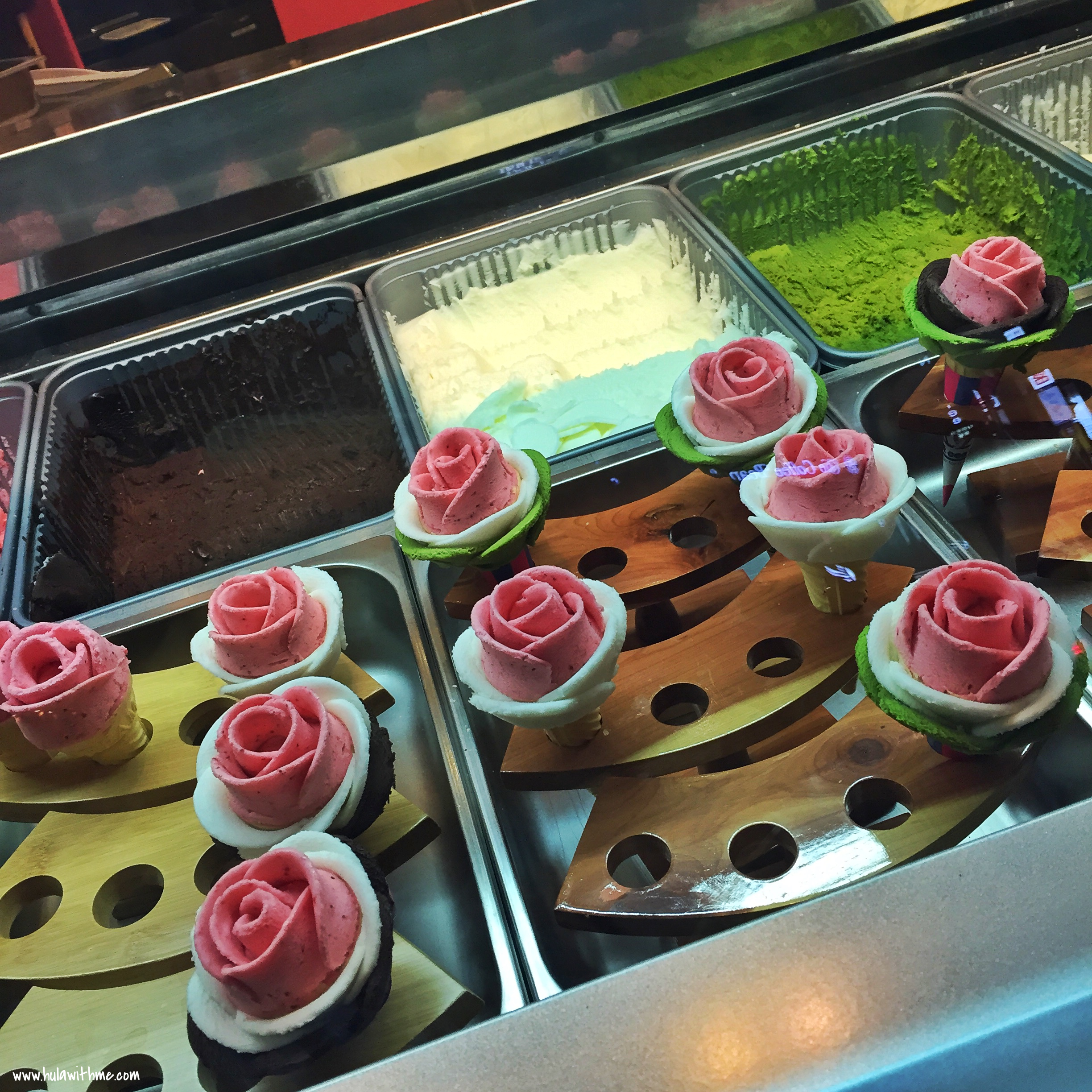 Rose gelato at Milky Bee Ice Creamery, Myeongdong, Seoul, Korea