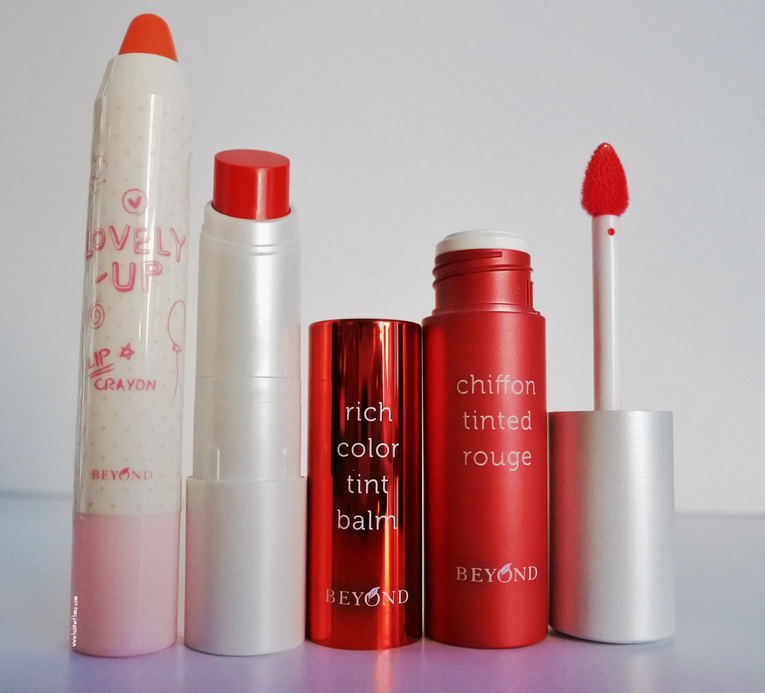 Lip crayon, lip balm, tinted lip from Beyond Beauty.