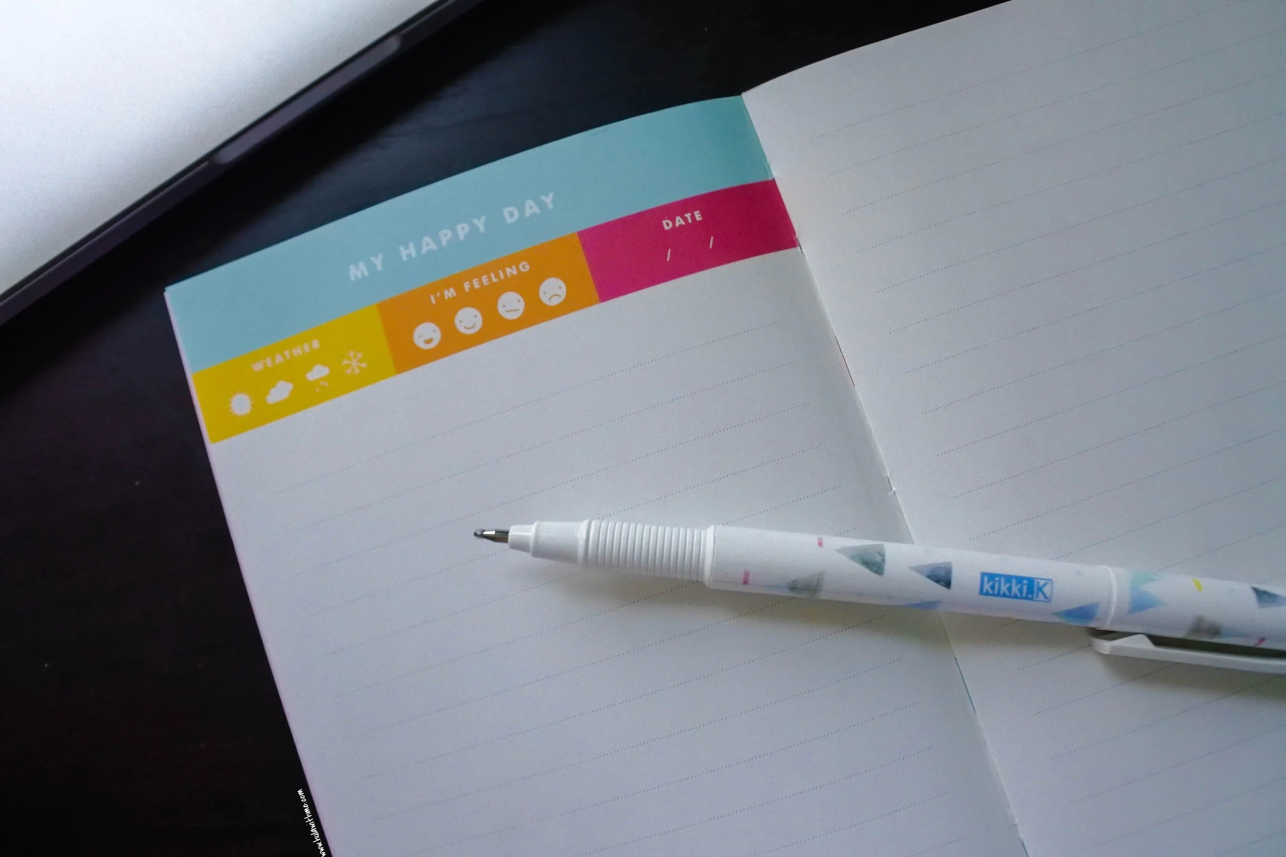 Kikki.K Stationery: The inside pages of My Little Journal of Happy Things.
