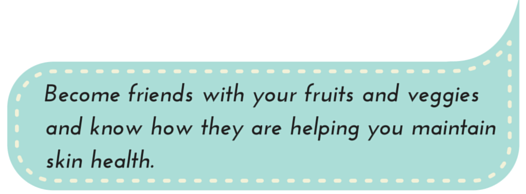 Skin Health Eating Habits: Become friends with your fruits and veggies and know how they are helping you maintain skin health.