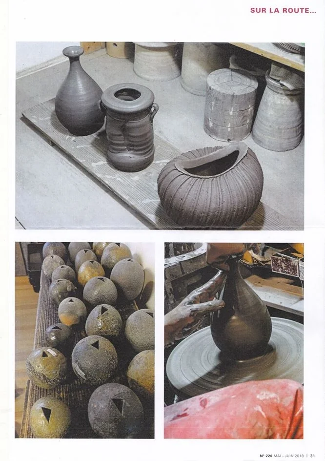 Images from their visit to Shi's studio