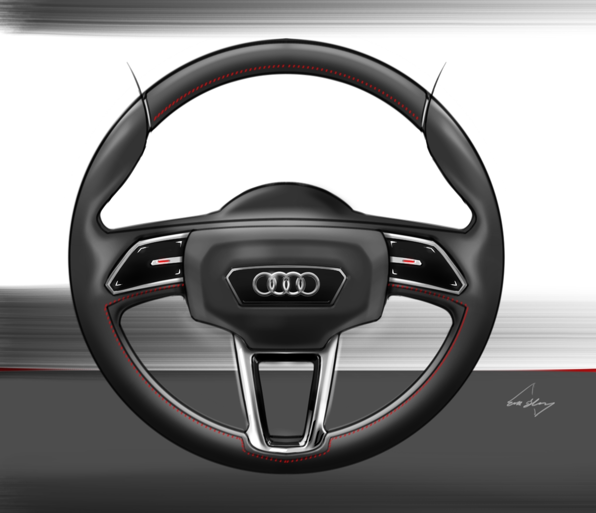 Quick steering wheel for fun. Cintiq