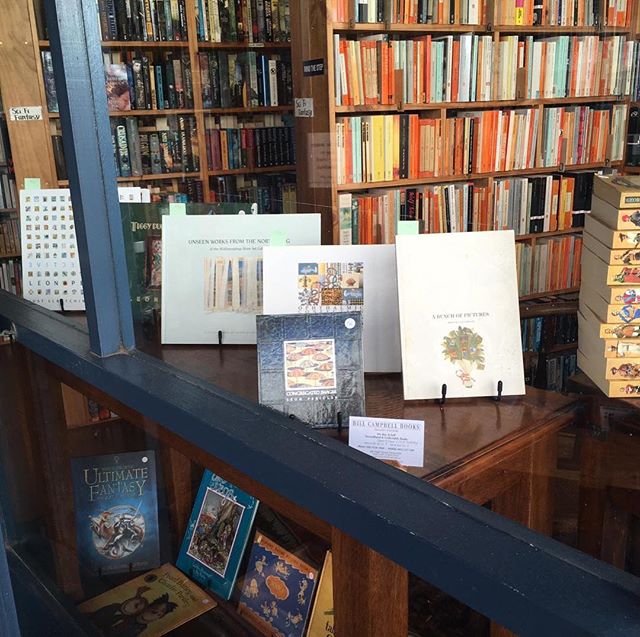 Lovely collection of all my books at Bill Campbell Books in Freo including the new ‘Just Scratching the Surface’ 50 Year Retrospective Book. #billcampbellbooks #artbooks #australianart #art #books
