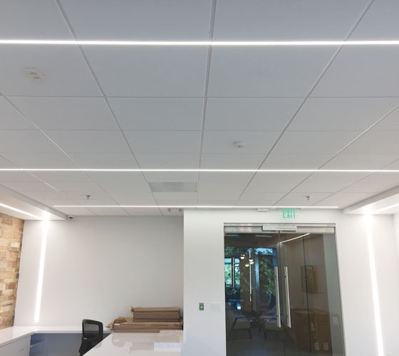 Airelight™ Linear SC 0.5 Directly Attached to T-Bar Grid