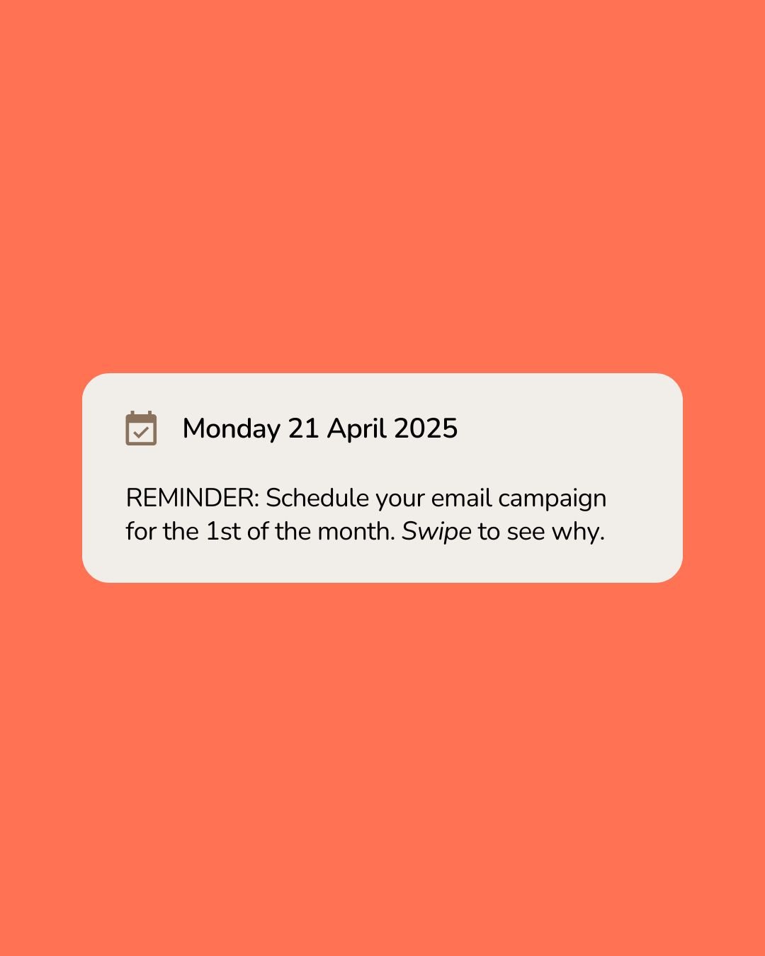 May 1st is around the corner... 📬  Is your email campaign ready to go? 

Swipe 👉 to see why the first of the month is your golden window to hit send.

#IgnitePerth #DesignedByIgnite

#contentcreation #contentmarketingperth #digitalmarketingperth #p