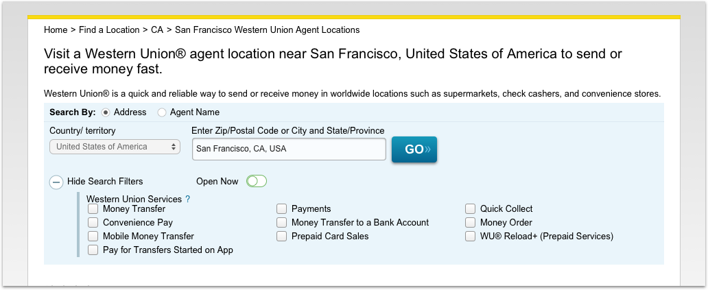 Old UI for search page