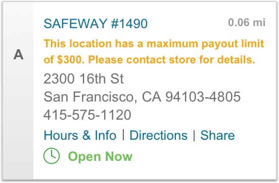 Old UI for list item of agent location