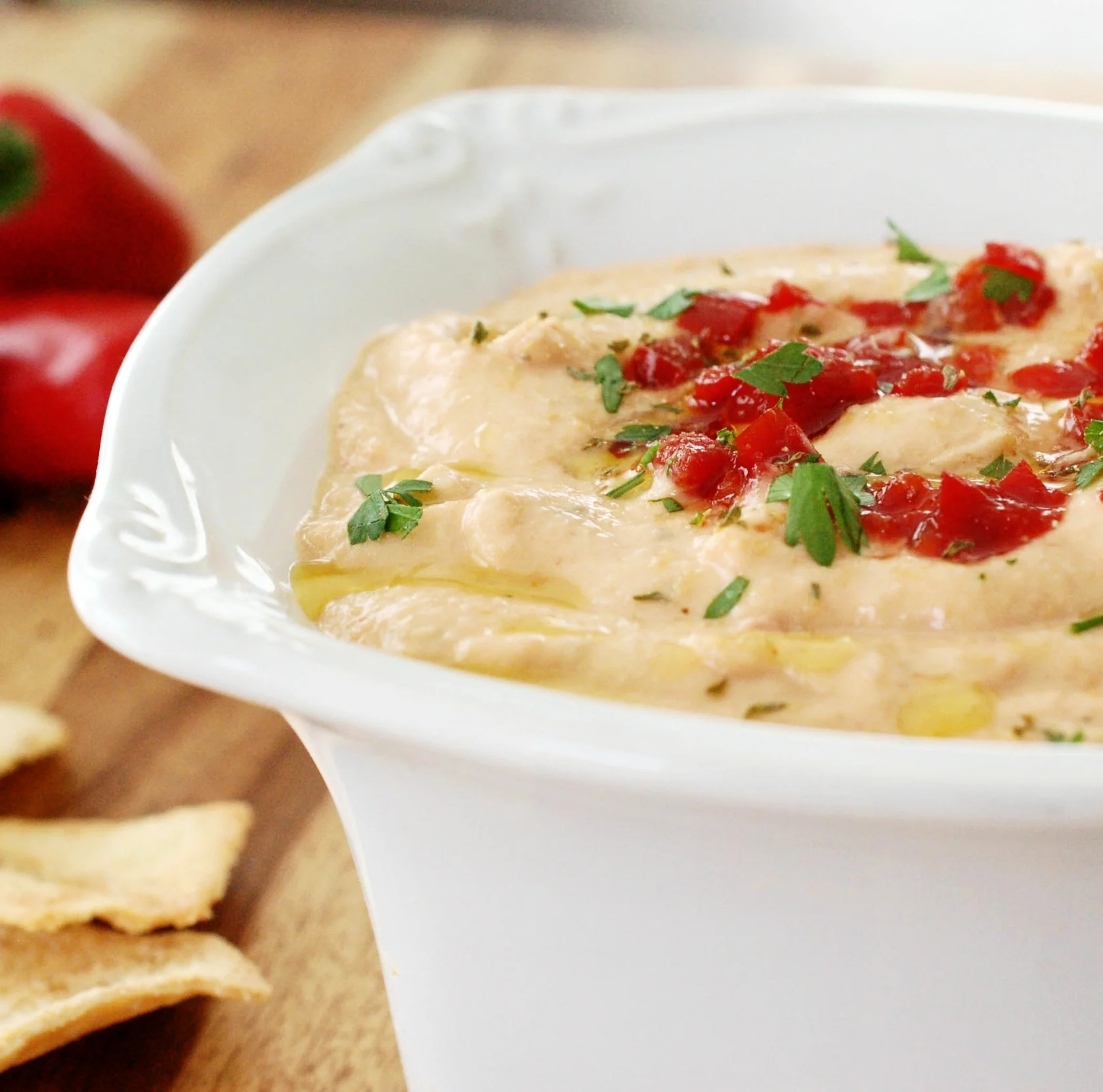 Pretty Pepper Hummus Recipe
