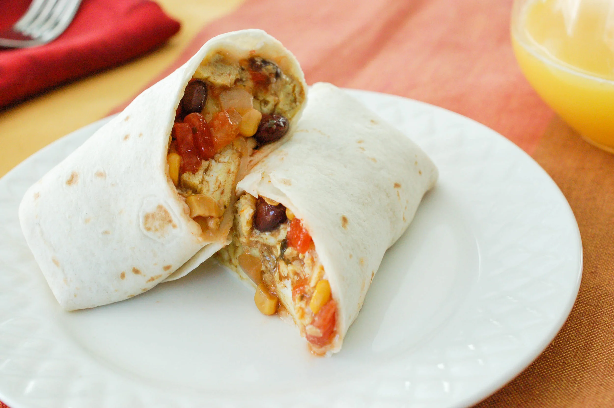 Black Bean & Corn Breakfast Burrito Recipe