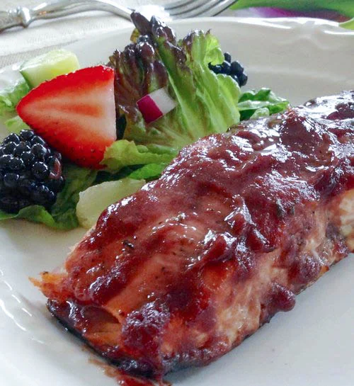 Blackberry Champagne Salmon Recipe