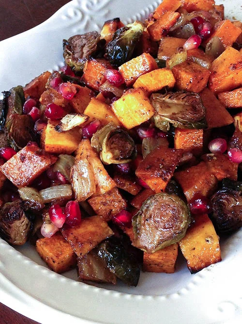 Champagne Roasted Brussel Sprouts and Butternut Squash Recipe