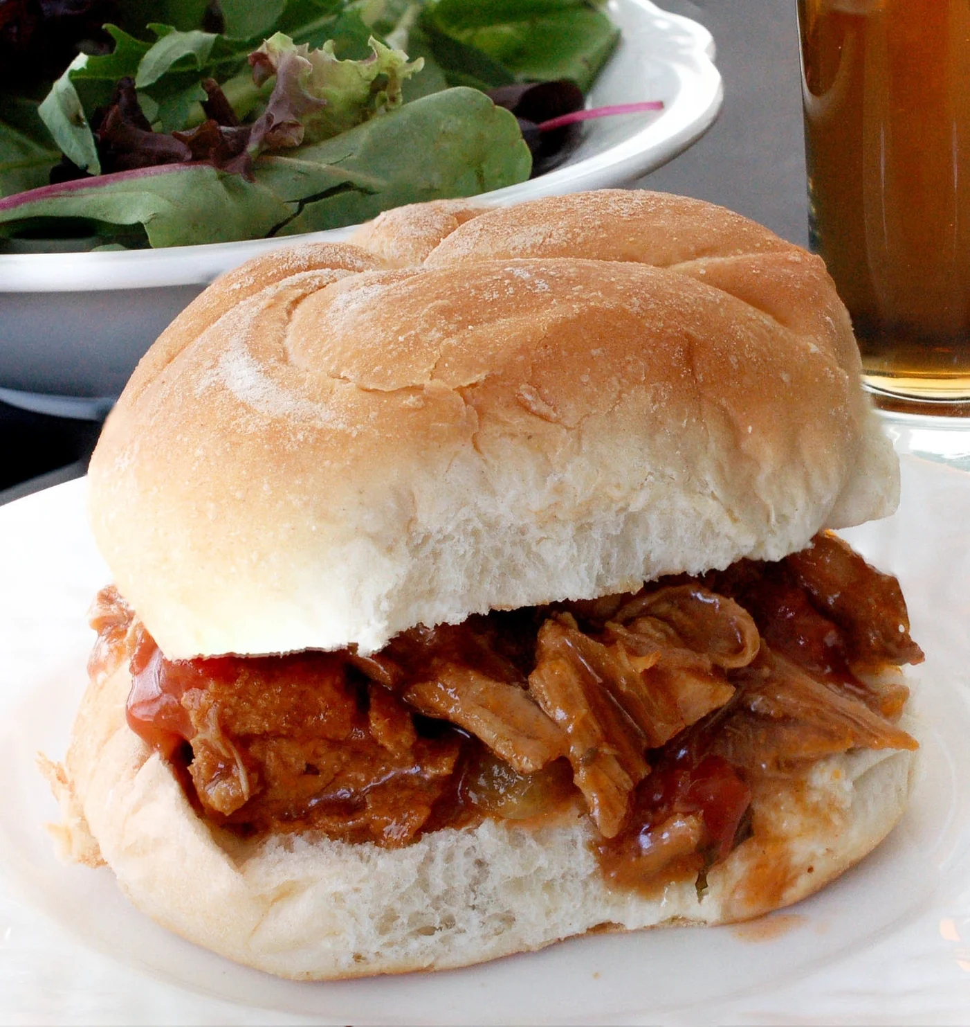 Slow Cooker Peach BBQ Pork Recipe