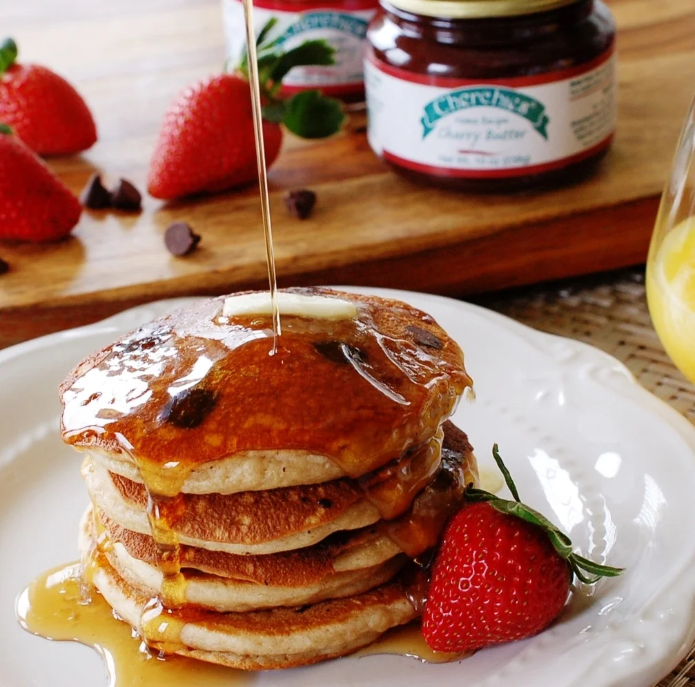 Strawberry Chocolate Chip Pancakes Recipe