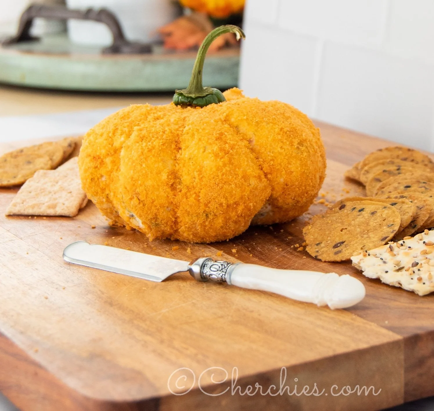 Jalapeño Popper Pumpkin Cheeseball Recipe