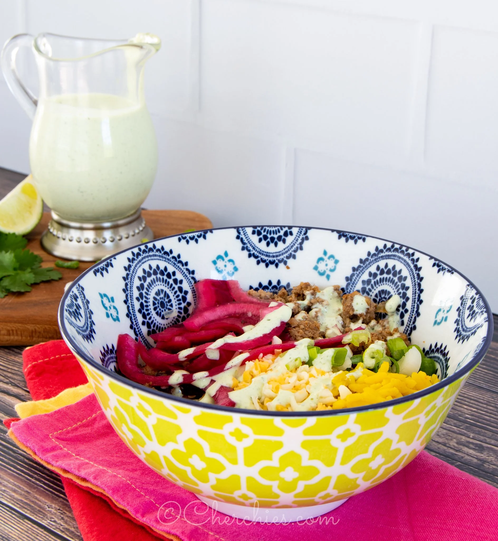 Taco Bowl With Cilantro Lime Dressing Recipe