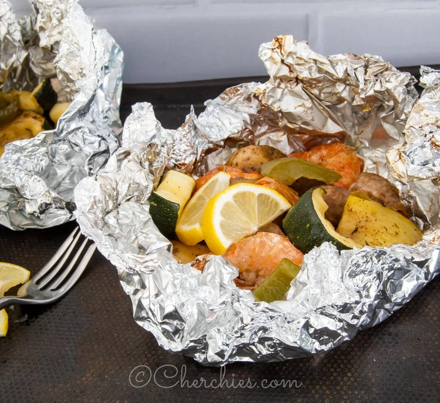 Easy Shrimp and Sausage Foil Packs Recipe