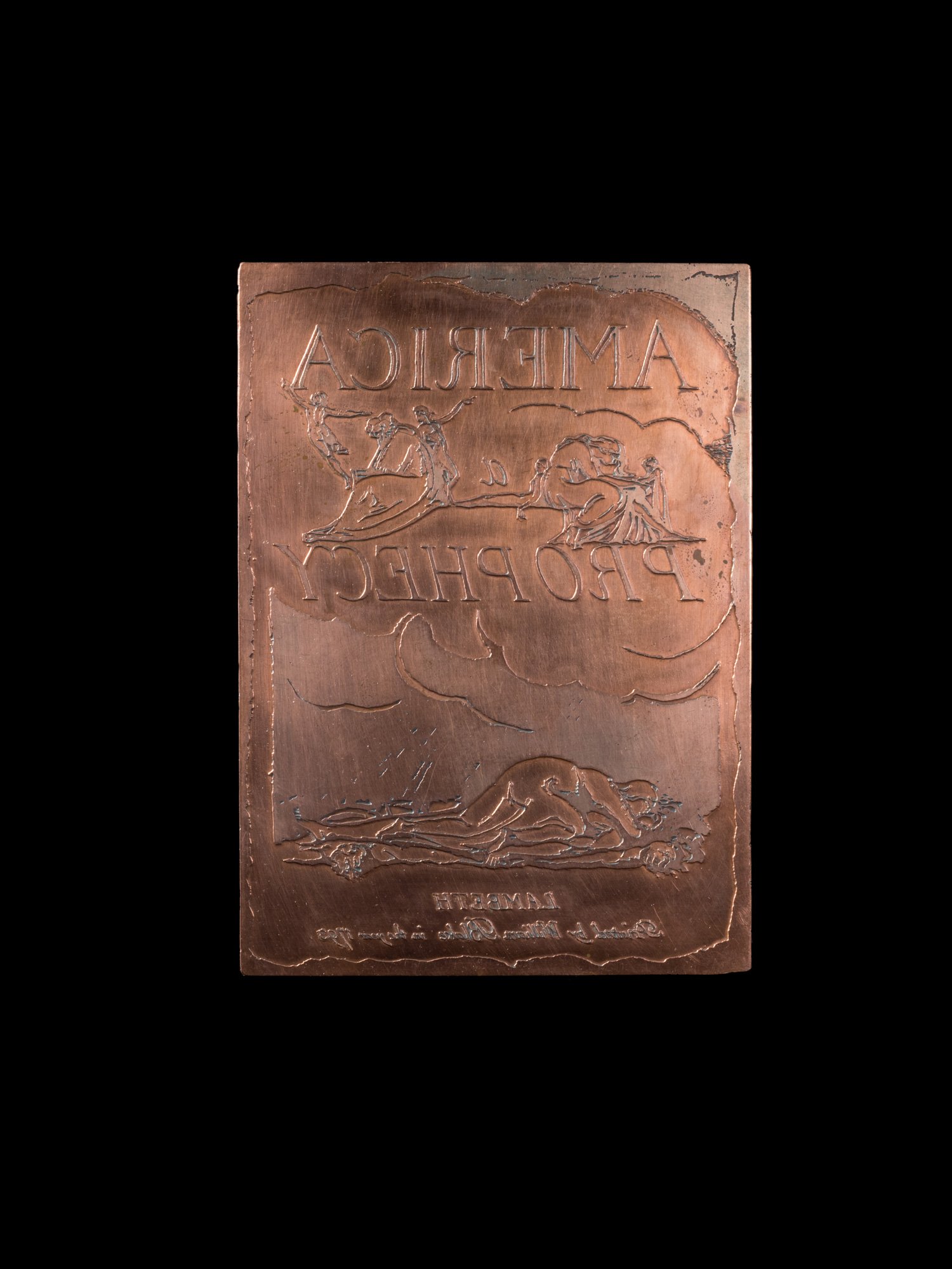Copper plate for Title page, America a Prophecy