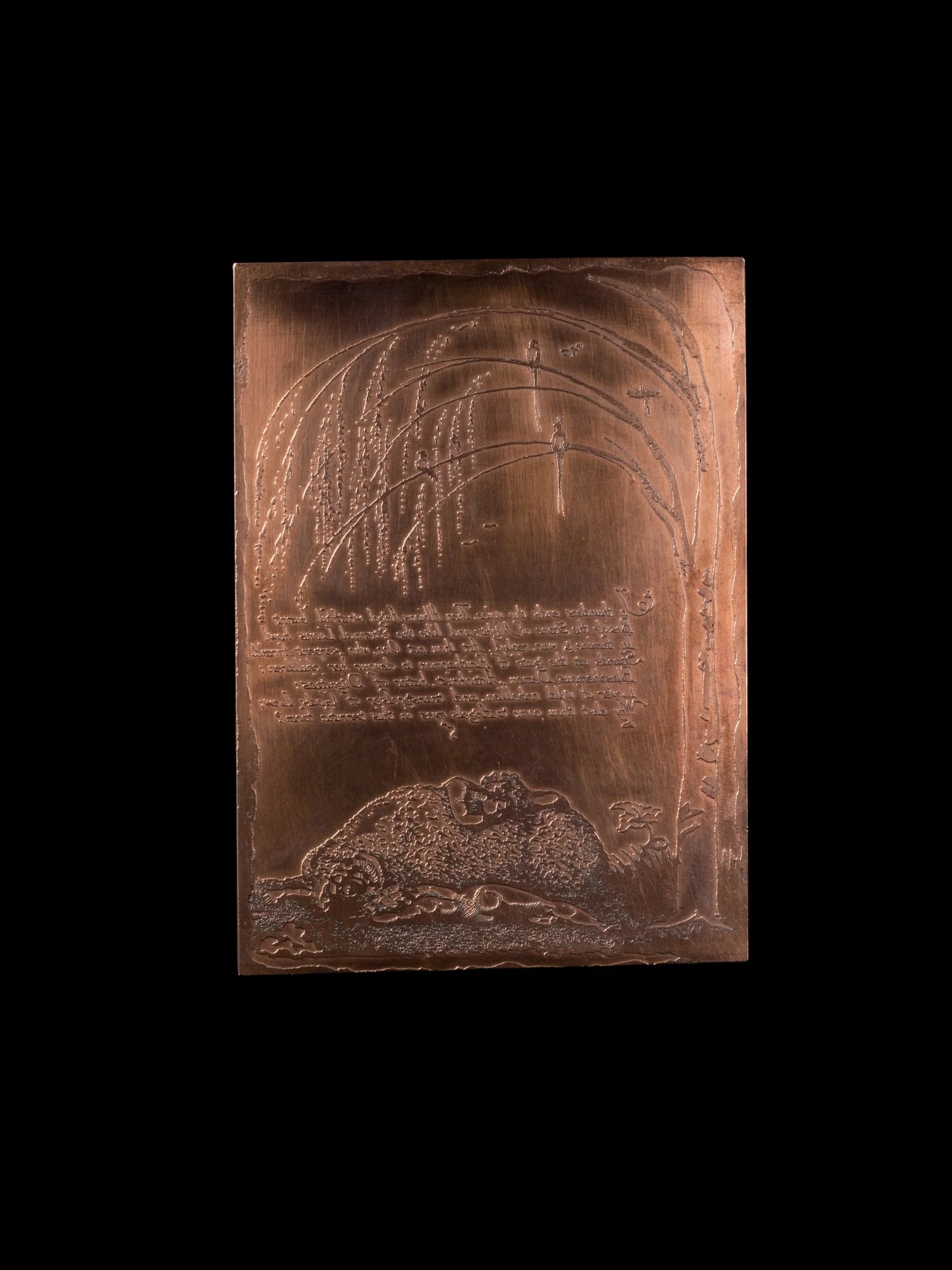 Copper plate for Plate 7, "In thunders ends the voice"