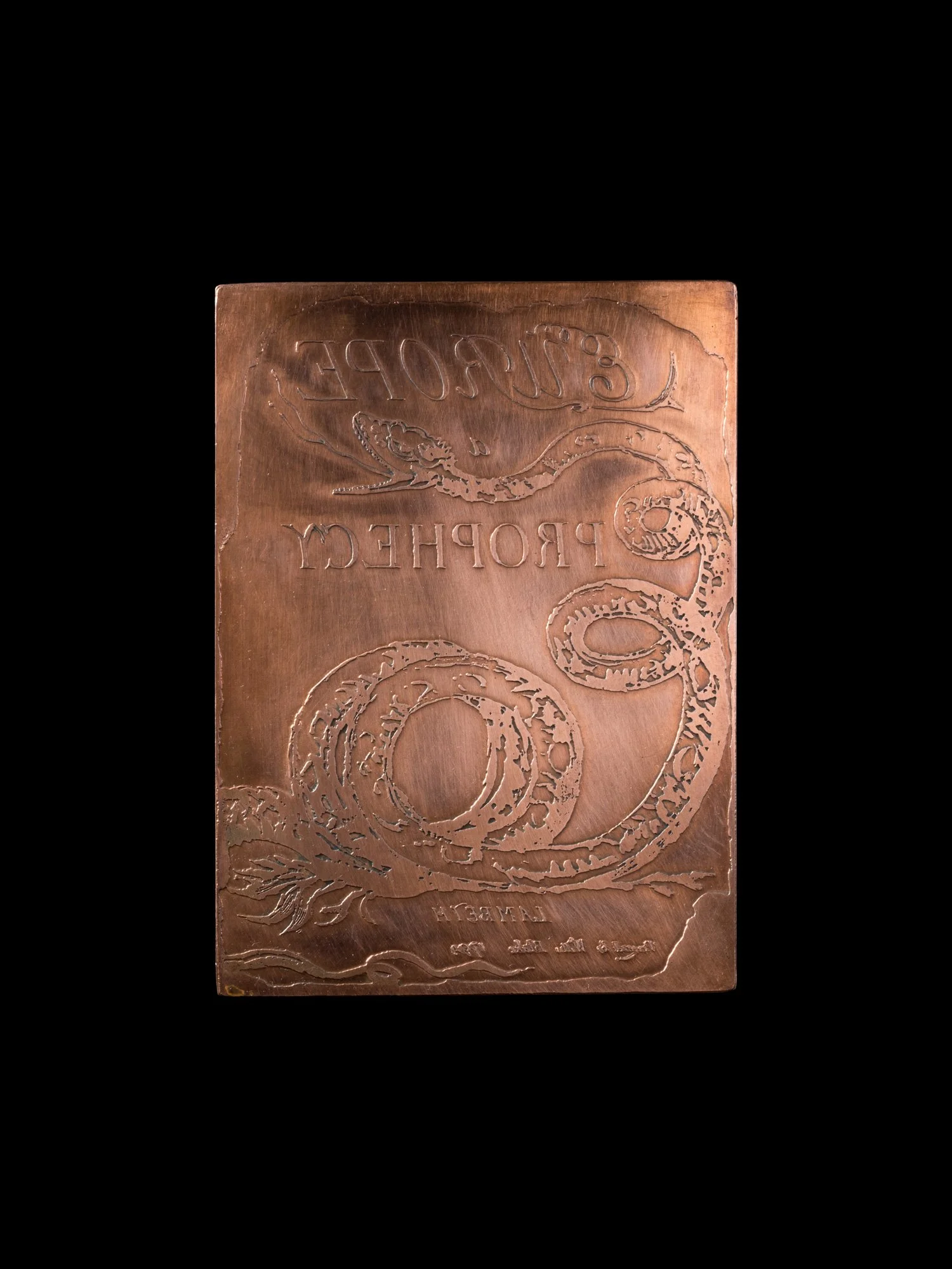 Copper plate for Title page, Europe a Prophecy