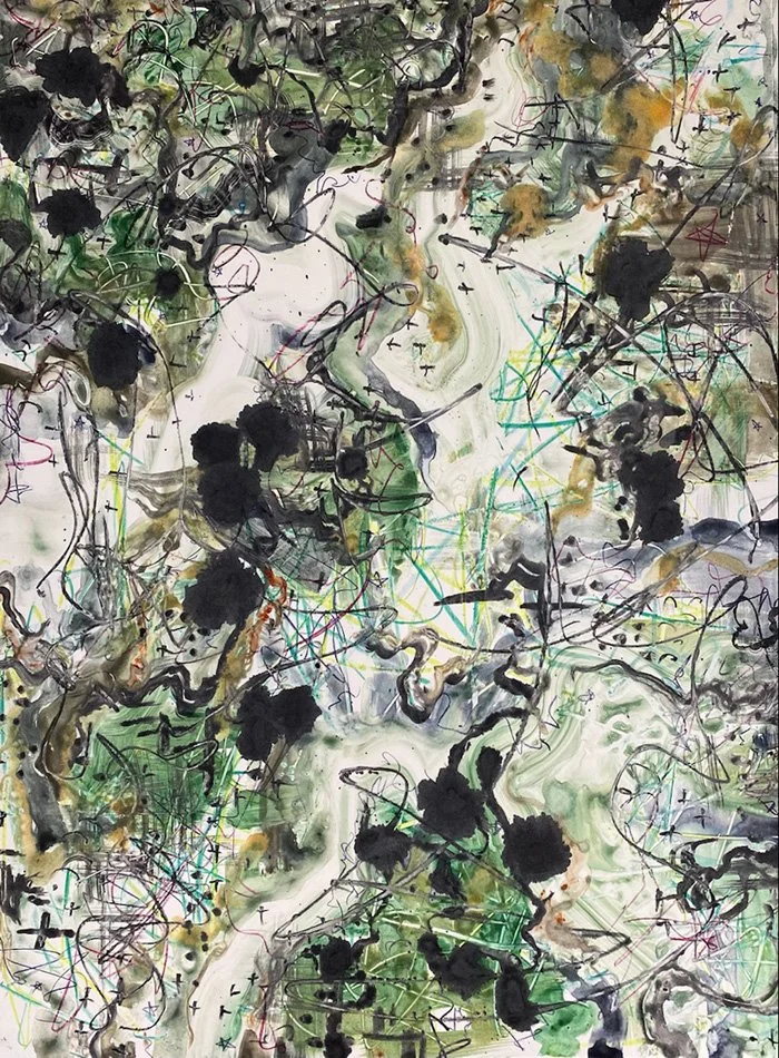  Maps and Legends   22x30”  watercolor  monotype 