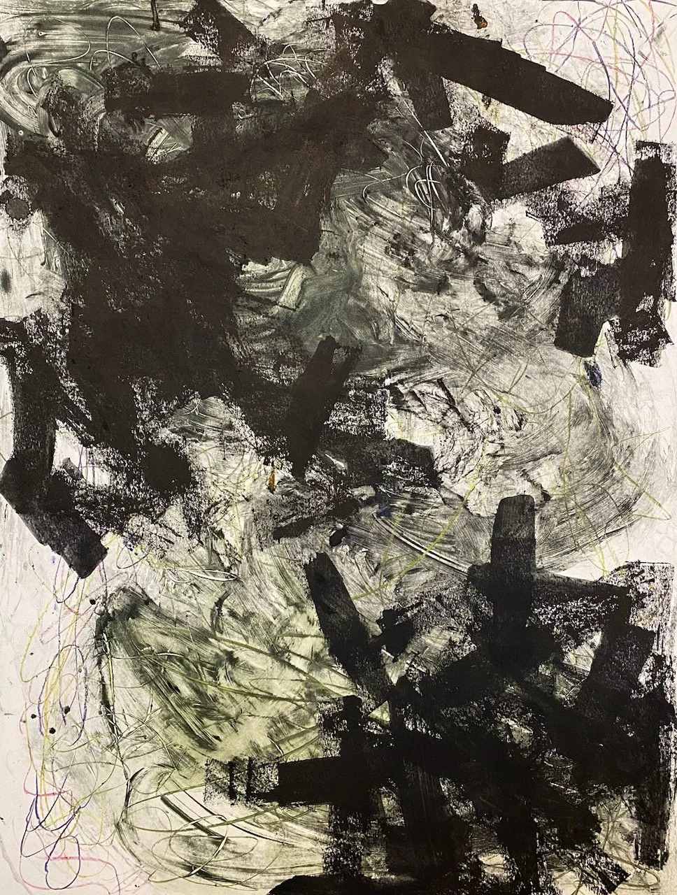  Untitled  22 x 30”  watercolor monotype 