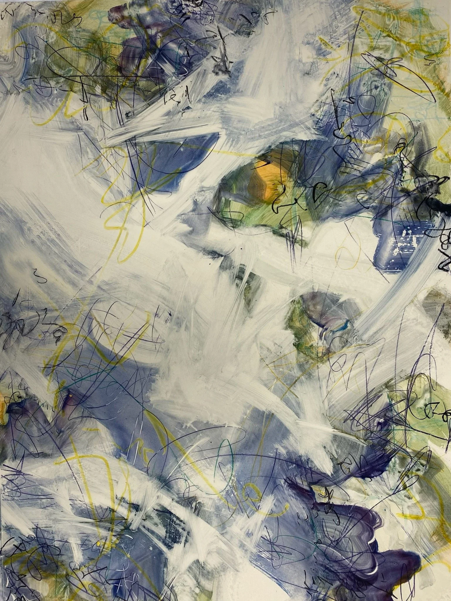 Untitled  22 x 30”  watercolor monotype 