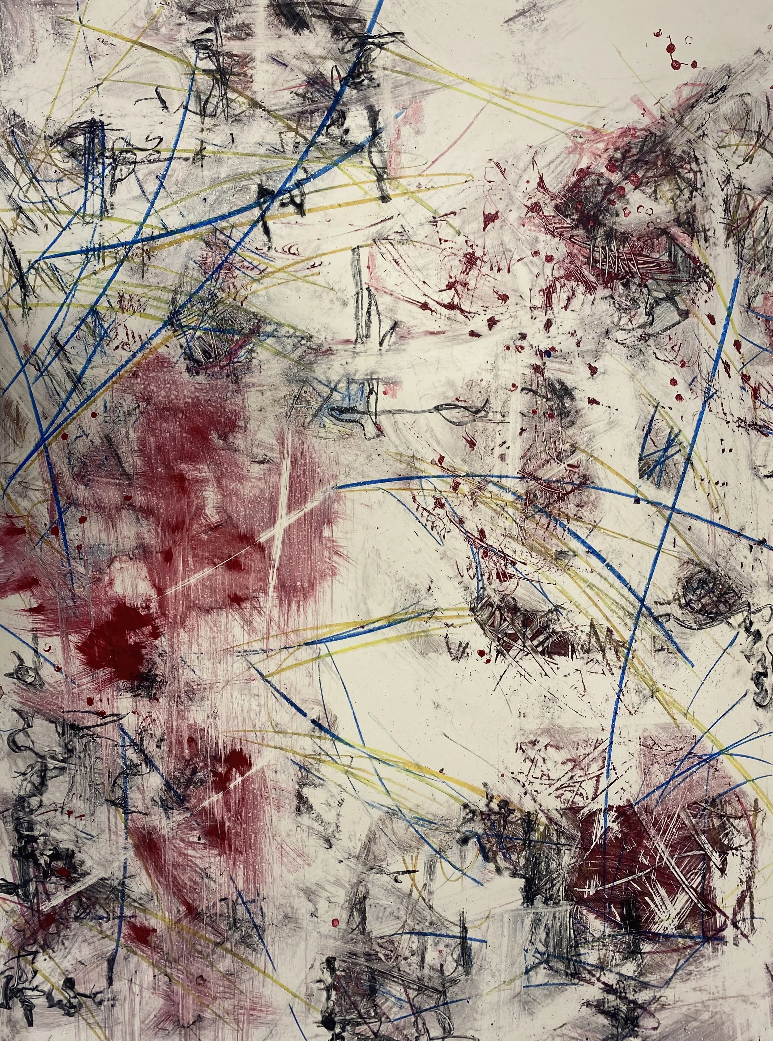  Blood of the Bull, Dance of the Matador  22 x 30”   Watercolor monotype 