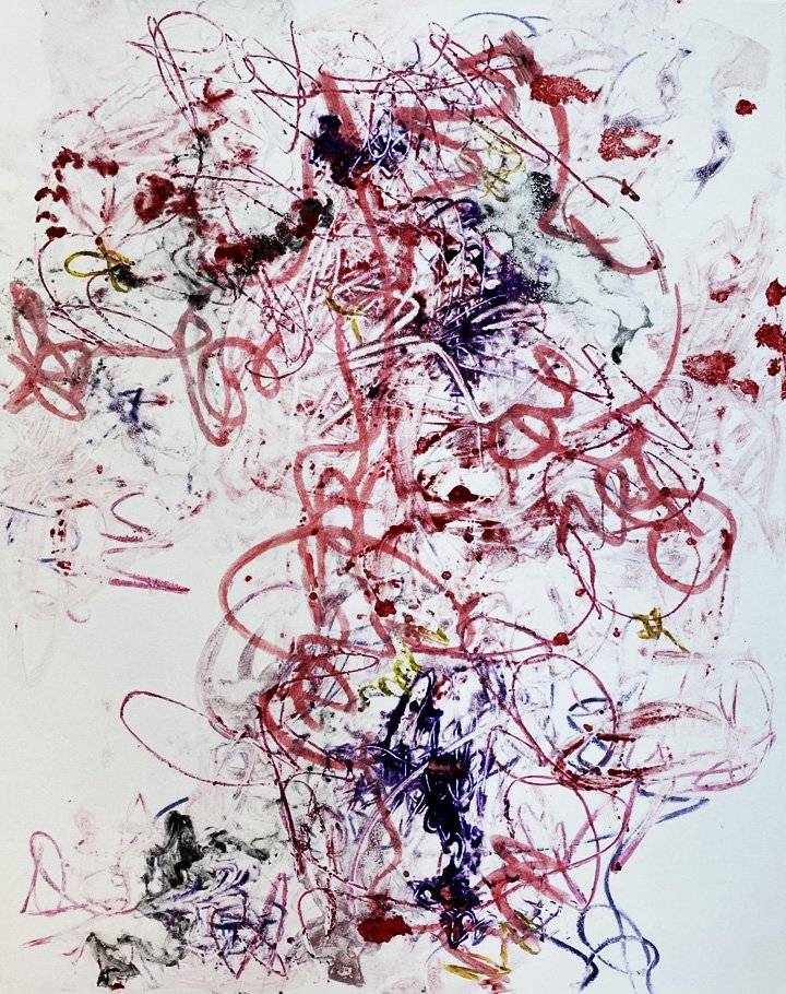  Unknown satisfaction of the heart  8 x 11”   watercolor monotype 