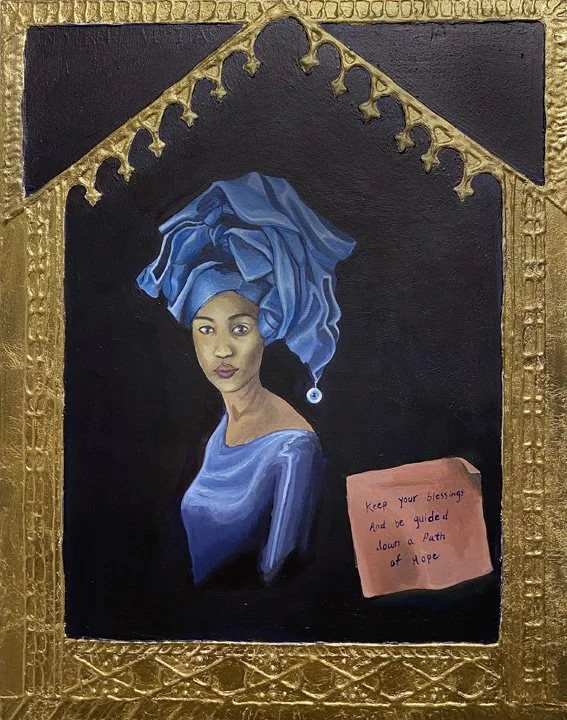  A Note  11 x 14”  mix media on panel  2023 