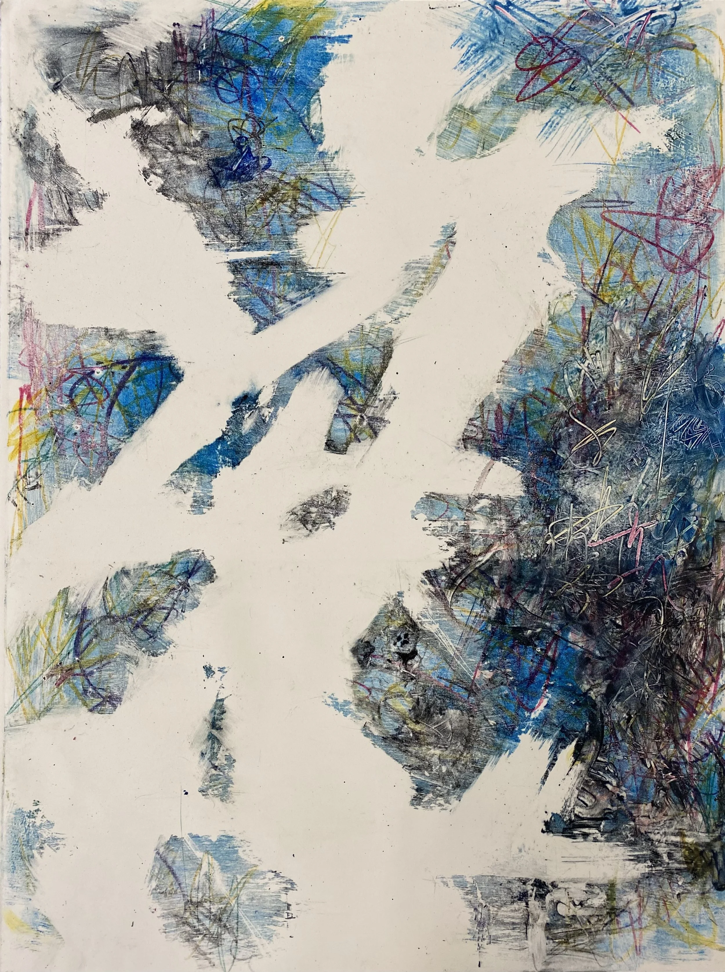  MacArthur Park  22 x 30”  Watercolor monotype 