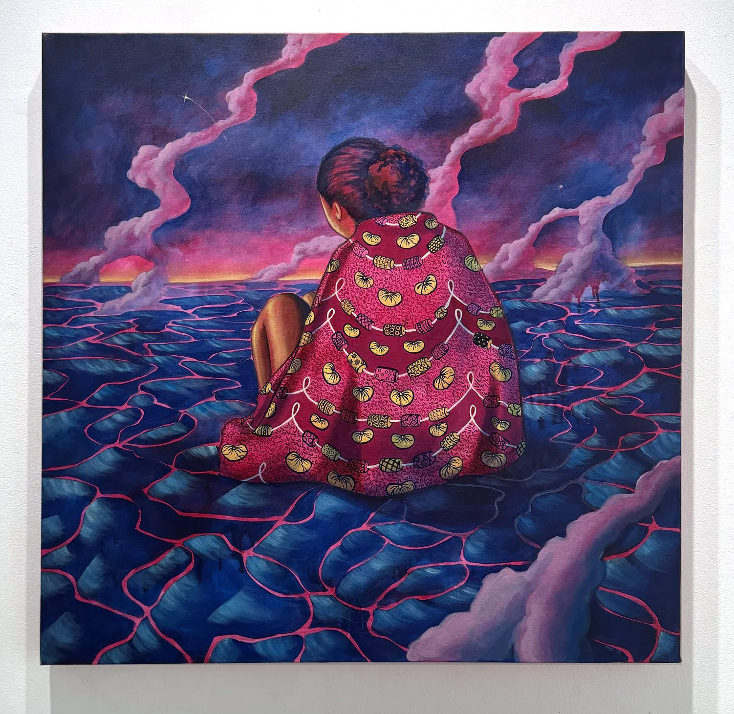  Untitled  Acrylic on Canvas  35 × 35”  2025 