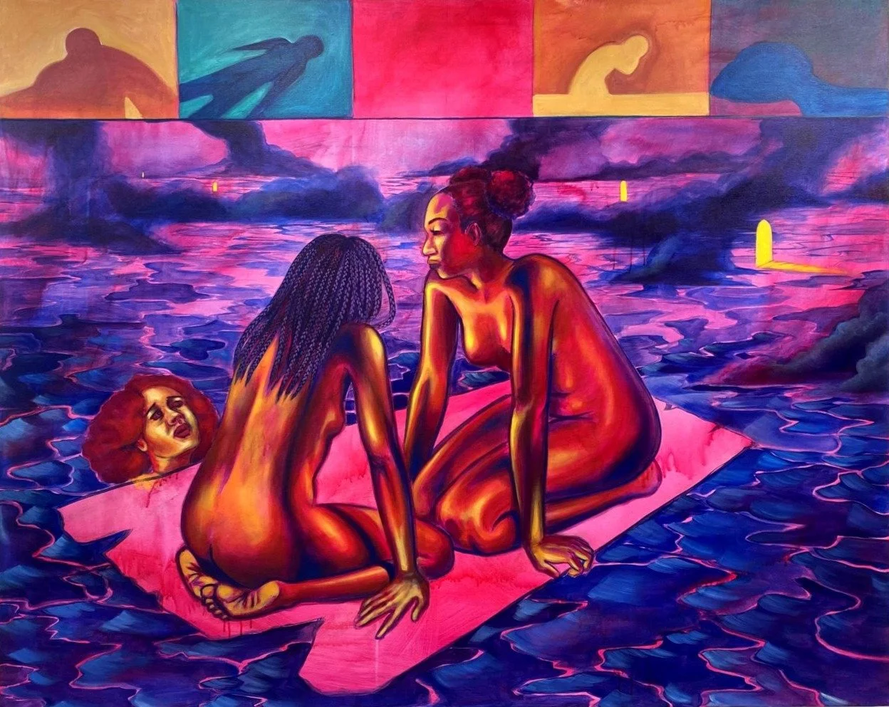  Is There Room?  Acrylic on Canvas  60×48”  2025 