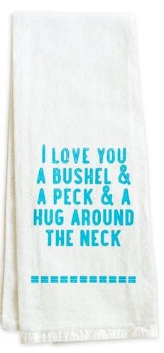 A peck and a hug around the neck Tea Towels. One Kings Lane $18.00