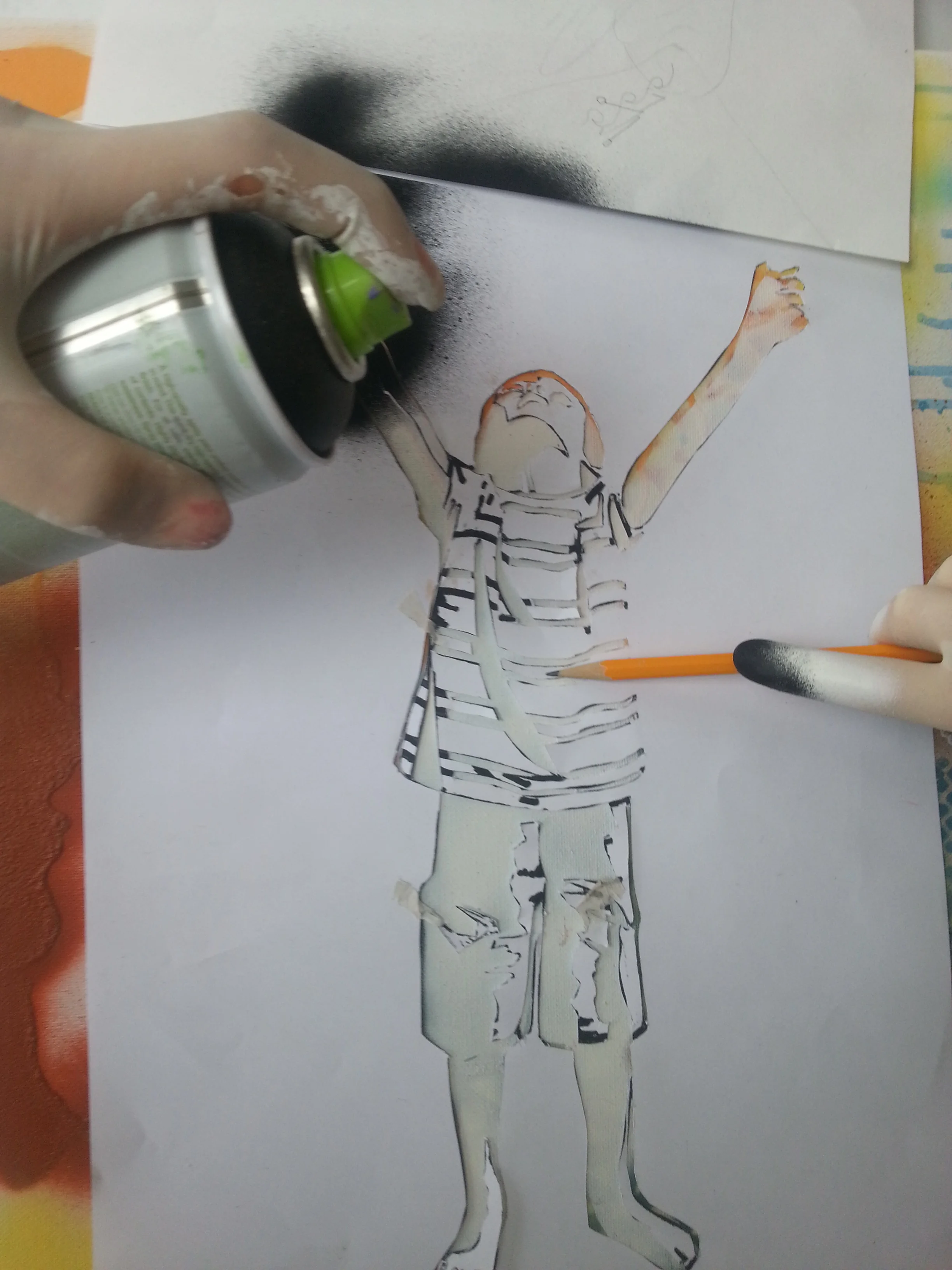 The Art Class stencil workshop 