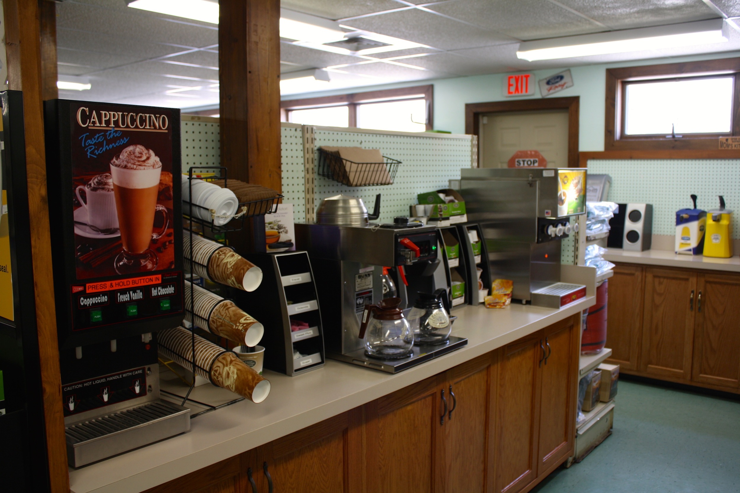 coffee and breakfast items available